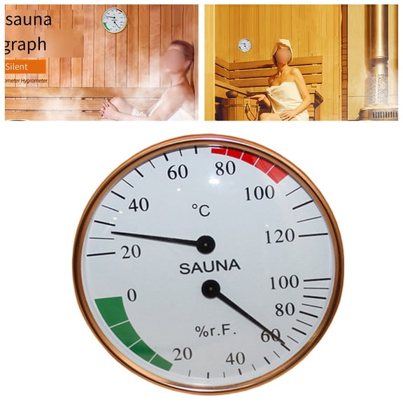 High Precision Thermometer Sauna Thermometer Hot Challenge Accurate Humidity Data Arched Glass Face Humidity Measurement Range