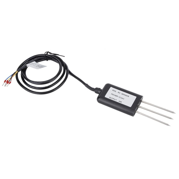 High Precision Waterproof 3-in-1 Soil Moisture Temperature EC Sensor Transmitter, 5.3 inches / 13.5 cm