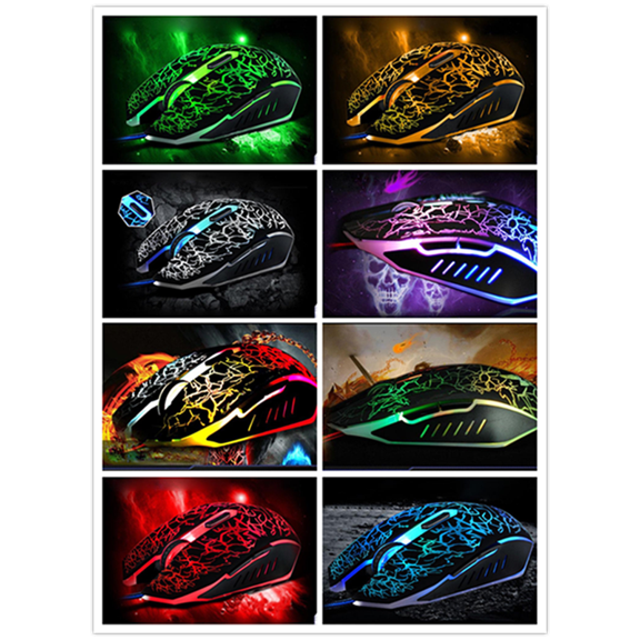 High Precision Wired Optical Gaming with Dynamic RGB Backlight and 4 DPI for Control