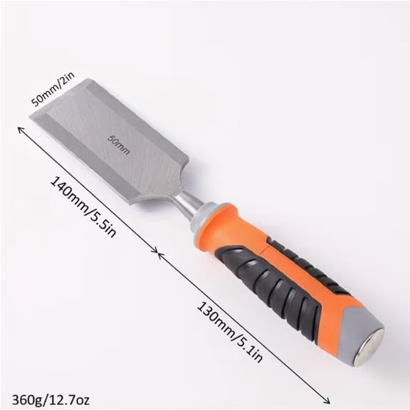 High-Precision Woodworking Chisel with Comfortable Non-Slip Handle, Anti-Impact Tail Pin, CR-V Blade (62 HRC) - Ideal for Carpentry and Woodworking Projects