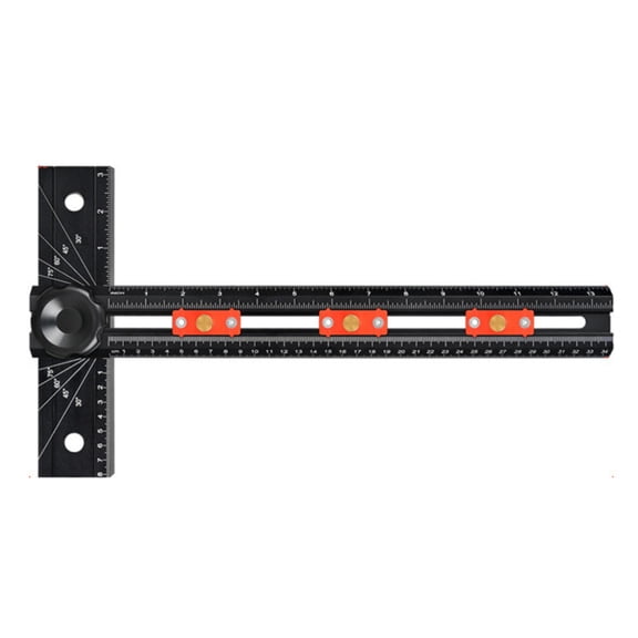 High Precisions 400mm Aluminum Alloy T Square Ruler With Quick Positioning Systems For Carpentry And Construction Work