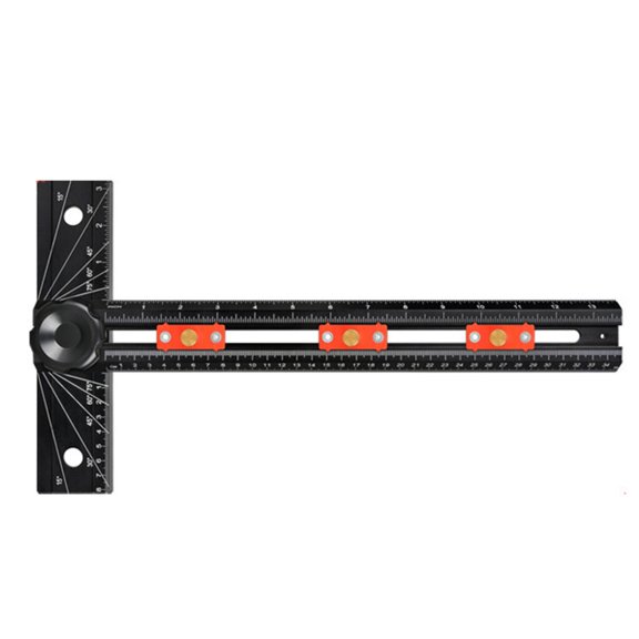 High Precisions 400mm Aluminum Alloy T Square Ruler With Quick Positioning Systems For Carpentry And Construction Work