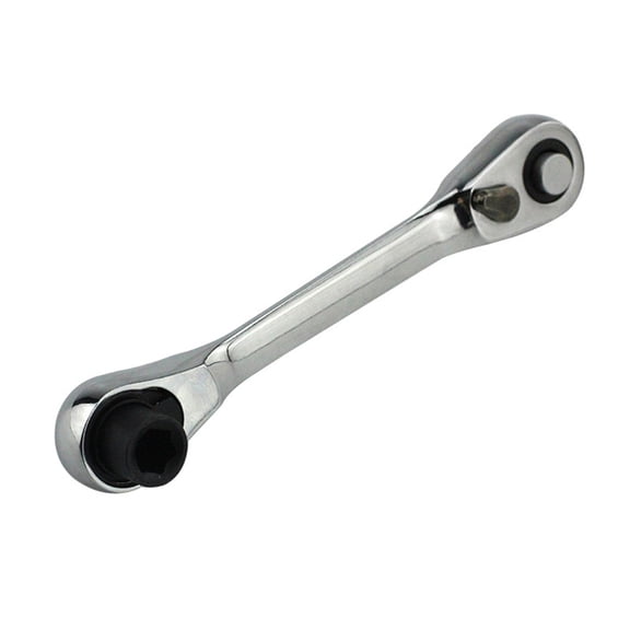High Precisions 72 Tooth Ratchets 1/4Inch Double Head Adapter Ratchets Wrench Ergonomic Small Size 99mm Tool