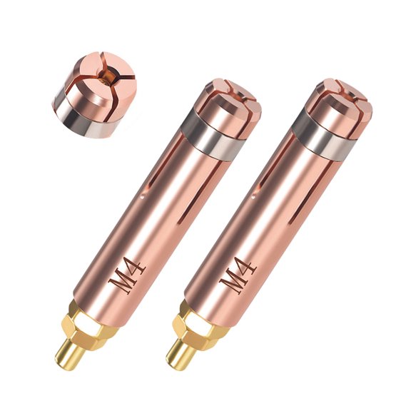 High Precisions Copper Studs Welding Torch Chucks For 3Mm to 10Mm Thread Size Wedges Collet Chucks