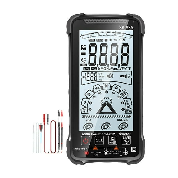 High Precisions Digital Multimeter with Large LCD Display & Auto Ranging Functionality Portable Handheld Multimeter