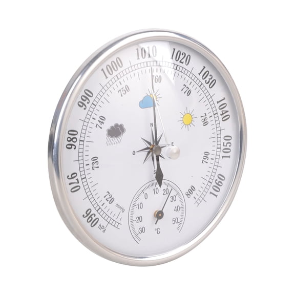 High Precisions Mechanical Barometers And Thermometers 2 In 1 Metal Construction For Adventure Indoor Monitoring