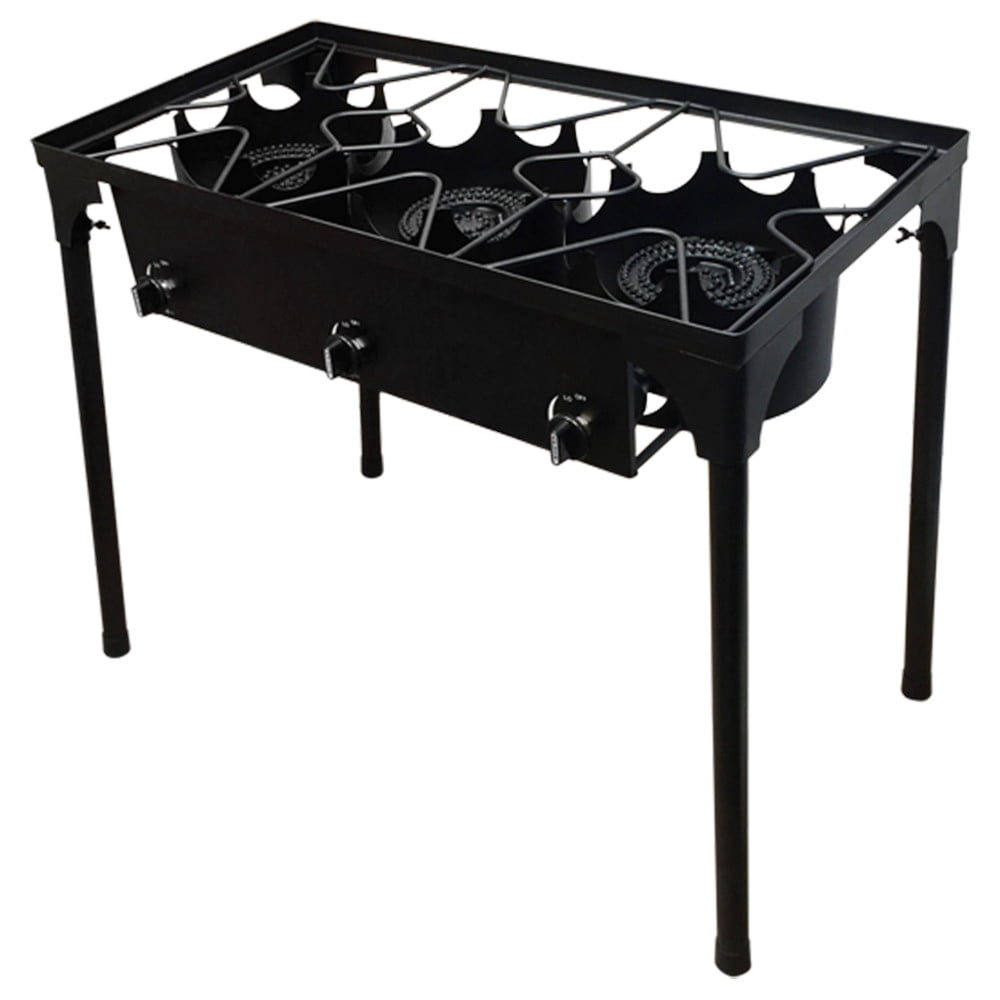 High Pressure 3-Burner Outdoor Camp Stove with Stand And Gas Hose