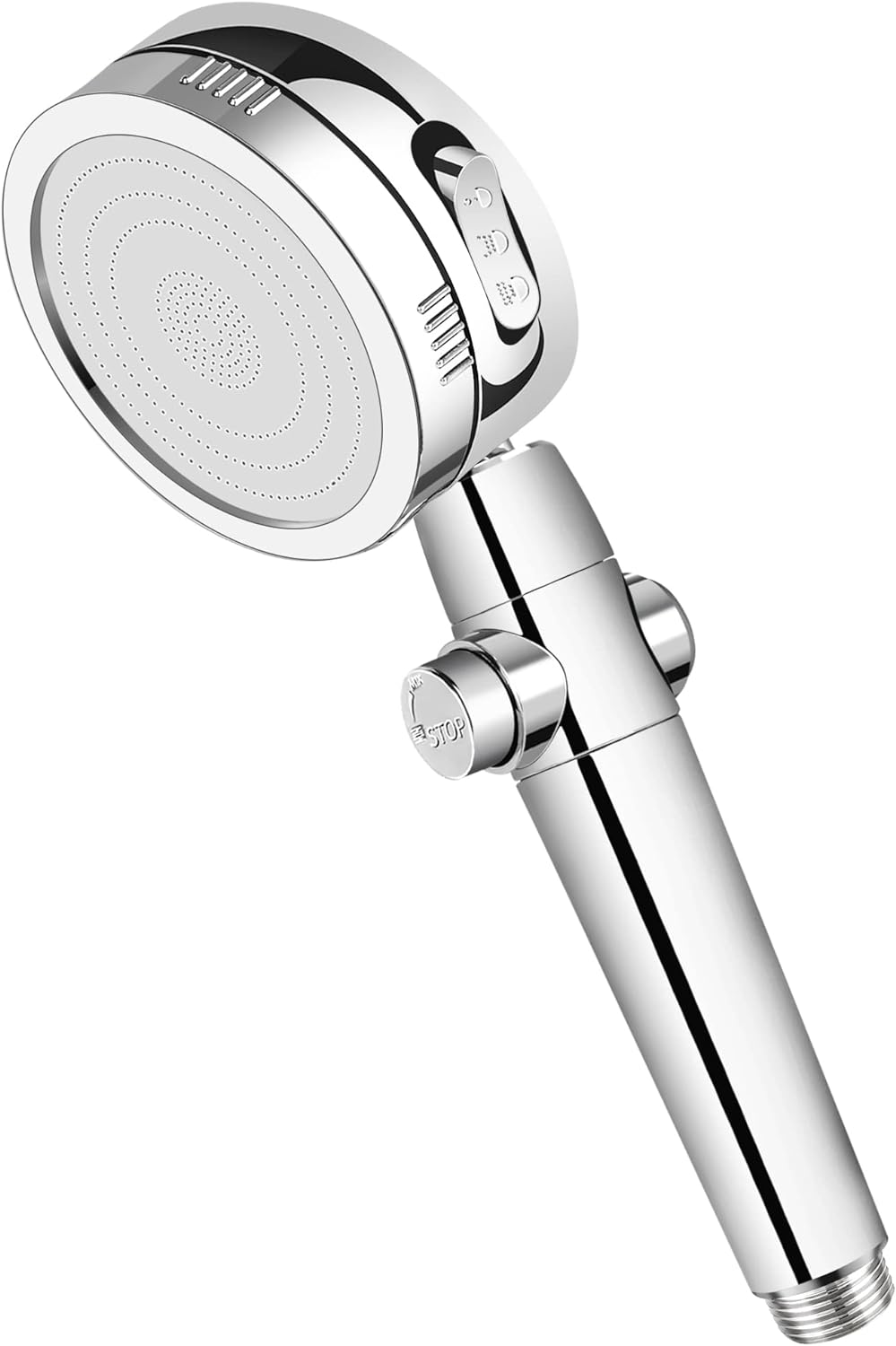 High Pressure 3Setting Handheld Shower Head With ON/Off Full Shutoff