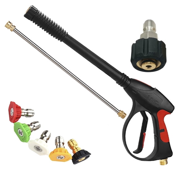 High Pressure 4000PSI Car Power Washer Gun Spray Wand Lance Nozzle Kit M22&3/8"