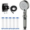 thumbnail image 1 of High Pressure 5 Mode Filtered Shower Head, Filtered Shower Head with Handheld, Hydroboost Shower Head，Built-in Power Wash for Hard Water, 1 of 7