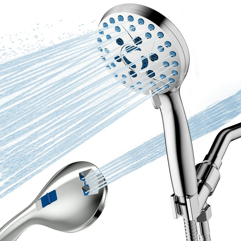 High Pressure 7 Functions Shower Head with Handheld, Built-in 