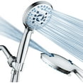 thumbnail image 1 of High Pressure 8-mode Handheld Shower Head - Anti-clog Nozzles, Built-in Power Wash to Clean Tub, Tile & Pets, Extra Long 6 ft. Stainless Steel Hose, Wall & Overhead Brackets - 1.8 GPM, 1 of 5