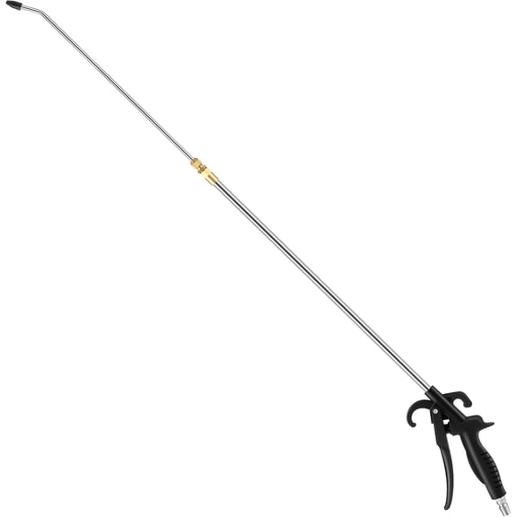 High Pressure Air Blow Gun, 27-42 Inch Extension Long Air Nozzle Blower Wand with 1/4" NPT Inlet & Lever Grip, Heavy Duty Industrial Blow Gun Pneumatic Tool for Radiator Compressor Attachments