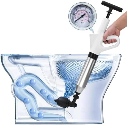 High Pressure Air Drain Blaster, Drain Plunger Equipped with 360 ...