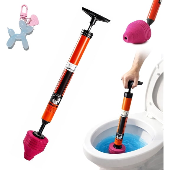 High Pressure Air Toilet Plunger, Heavy Duty Unclogger for Bathroom, Powerful Clog Remover Tool Alternative to Drain Snake (1PC)