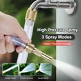 thumbnail image 1 of High Pressure Brass Garden Hose Nozzle and Connector Adapter Kit, Adjustable Spray Patterns for Outdoor Watering, Cleaning, Car Wash, Fits 15-20mm Hose Diameters, 1 of 4