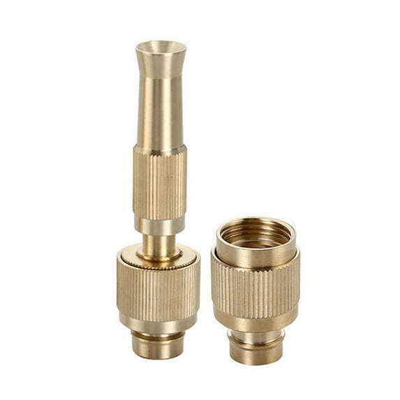High Pressure Brass Water Hose Nozzle Hose Connector Adaptor for Outdoor Garden Tap Kitcopper Conversion Head Snap-In Water Pipe Interface Nozzle 4-Branch Straight Spray Gun +4-Branch Adapter