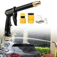 thumbnail image 1 of High Pressure Car Wash Spray,Garden Hose Water Nozzle Kit,Adjustable Flow Watering Sprayer,Handheld Vehicle Cleaning Lawn Irrigation Spray Quick Connect Hose Fitting Kit Trigger Style Car Wash Nozzle, 1 of 9