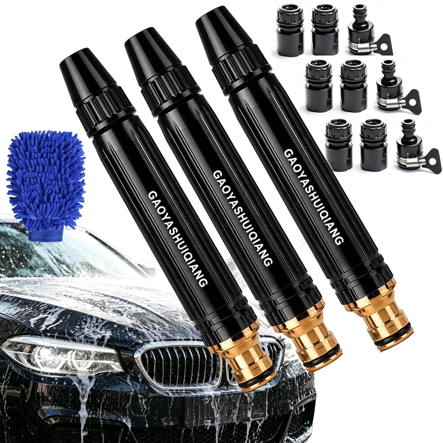 High-Pressure Car Wash Water Gun, Adjustable Spray Patterns for Watering Plants and Vegetables, and Car Washing