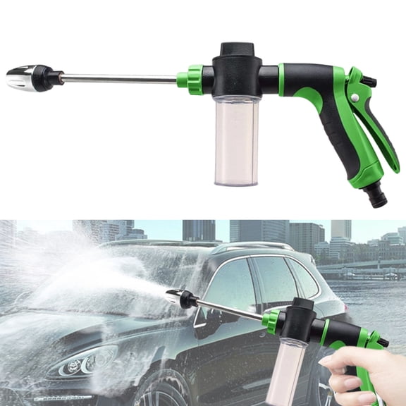 High Pressure Car Wash Water Gun with Soap Dispenser, Multi-Function Spray Nozzle for Car Cleaning, Garden Watering, Patio Cleaning