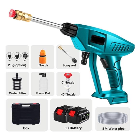 High Pressure Car Washer Water Gun Portable Pressure Washer Cordless Car Washing Machine Cleaner With Box For 18V Battery ,Easy to Use
