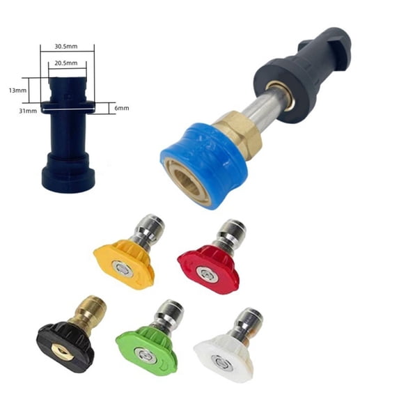 High-Pressure Car Washing Foam pistol with Quick Connector & Five-Color Nozzle