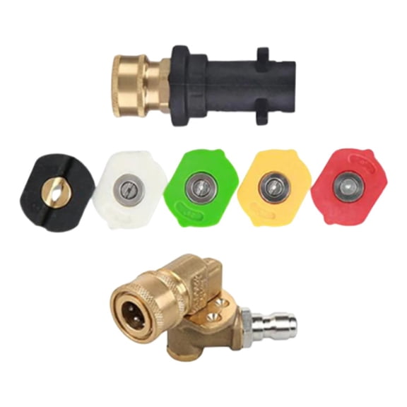 High Pressure Cleaner Swivel With 5 Nozzles And Adapters For Cleaning Tasks