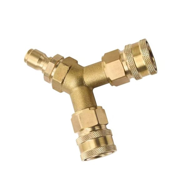High Pressure Cleaning Machine Washer Triple 3/8inch Adapter Splitter Coupler Quick Connector Power Washer Splitter