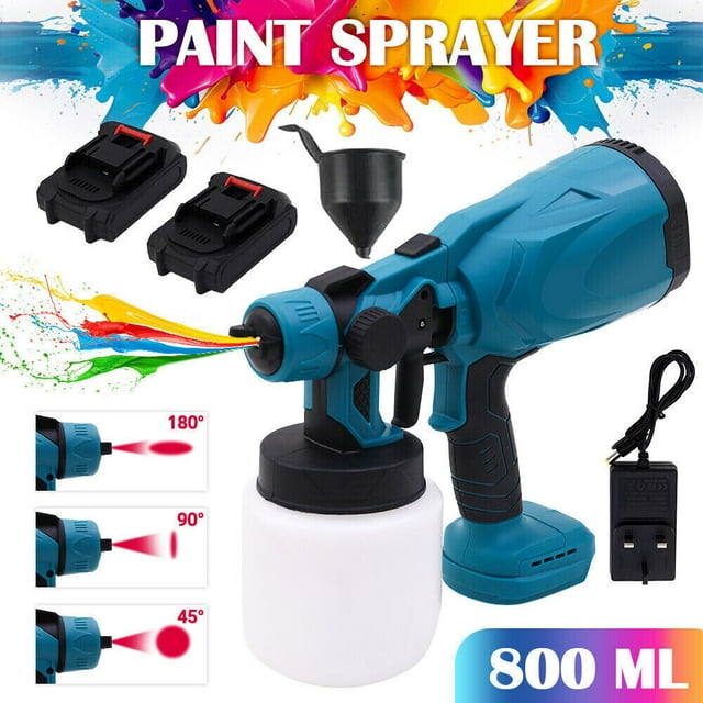 High Pressure Cordless Paint Sprayer Electric Airless HVLP Spray Gun