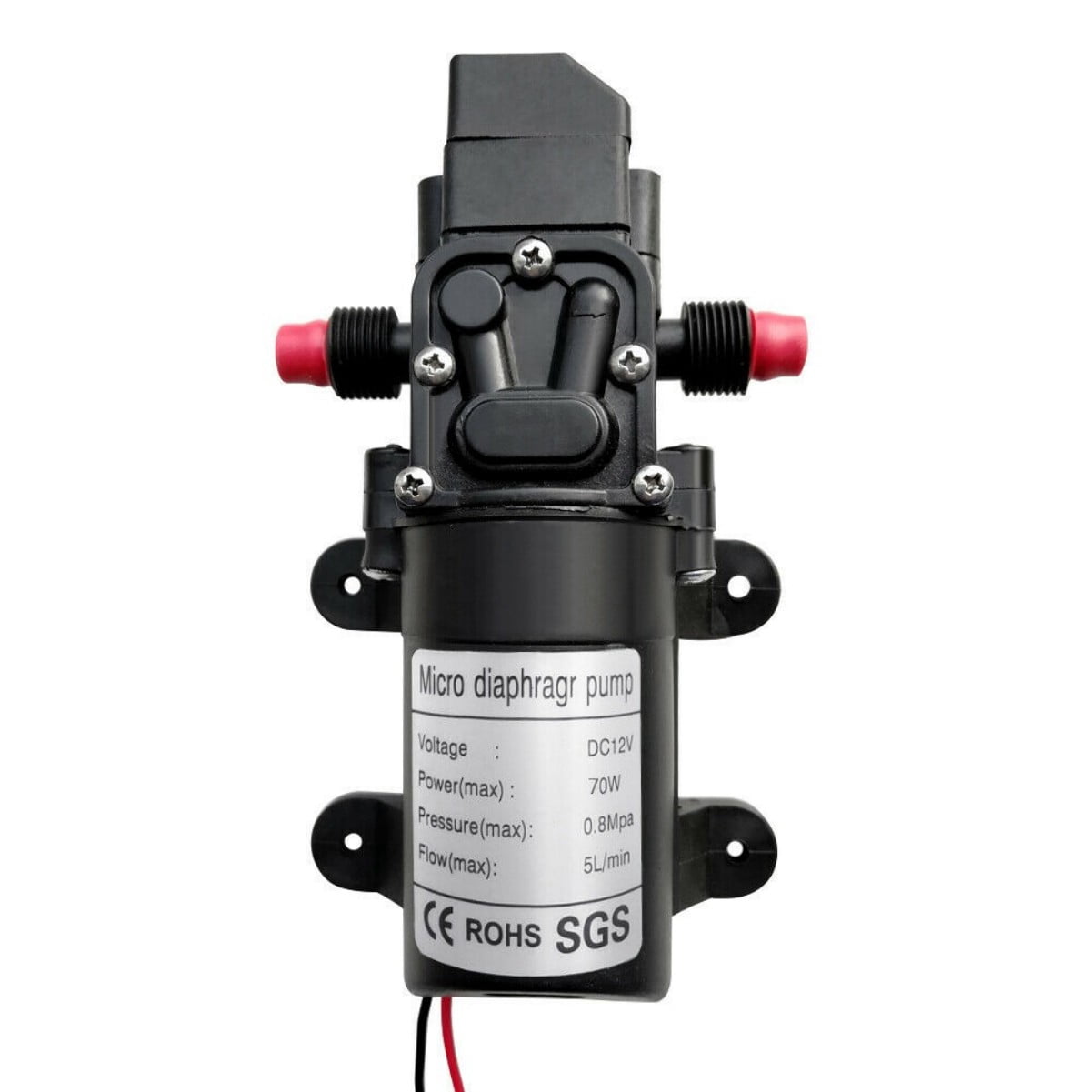 High-Pressure DC12V Water Pump (130PSI) – 70W Compact Design for RV/Camping Auto Water Systems