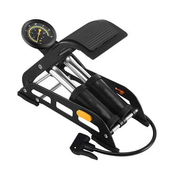 High-Pressure Fast-Charging Bicycle Foot-Operated Double-Cylinder Pump