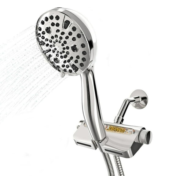 AQUAZEN 10 Modes, 1.75 GPM Wall Mount Showerhead & Handheld Shower, 2 Piece