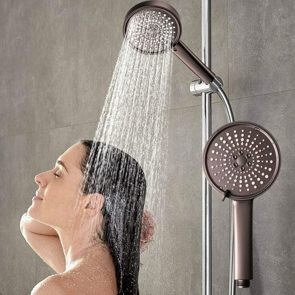 High Pressure Filtered Shower Head with Carbon Filter for Hard Water, Handheld Multi Function Spray Modes, Self Cleaning Nozzles, Low Pressure Booster for Bathroom RV Travel
