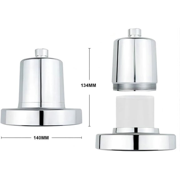 High Pressure Filtered Shower Head with Multi-Stage Filtration for Hard Water and Sensitive Skin - Spa Quality Handheld System