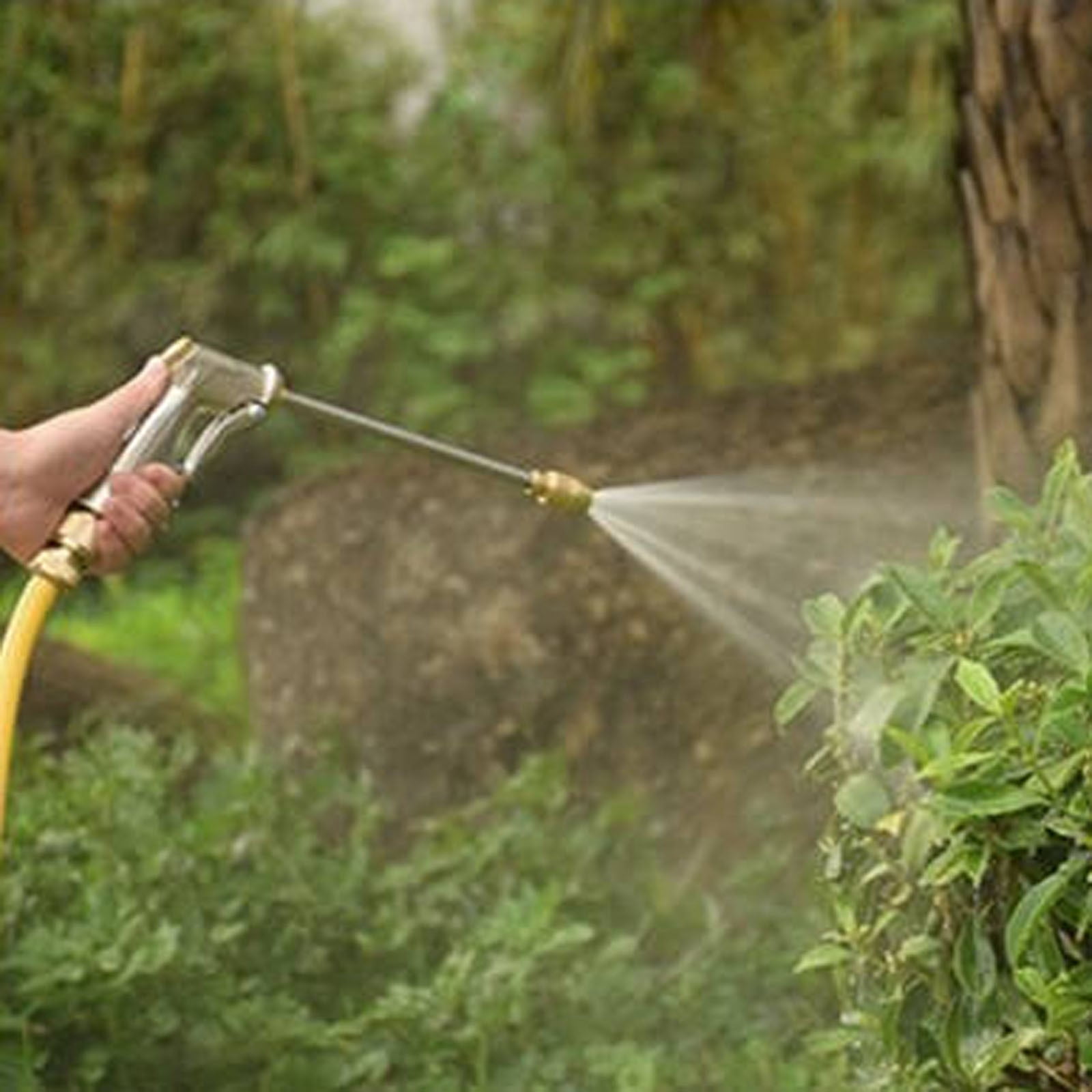 High Pressure Garden Hose Nozzle, Metal Water Spray Gun with Adjustable Pressure for Car Washing & Garden Cleaning