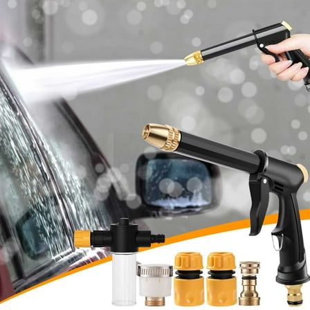 High Pressure Garden Hose Nozzle, Portable Spray for Car Washing, Powerful Water Jet Sprayer, Outdoor Garden Tools for Lawn Maintenance