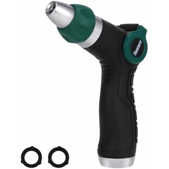 High Pressure Garden Hose Nozzle Sprayer, Heavy-Duty Metal Water Hose Nozzle with Thumb Control & Adjustable Jet for Car Washing, Patio Cleaning, Lawn & Plant Watering$$Garden & Patio