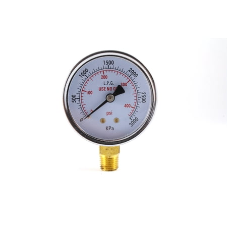 High Pressure Gauge for Propane Regulator 0-400 psi - 2.5 inches