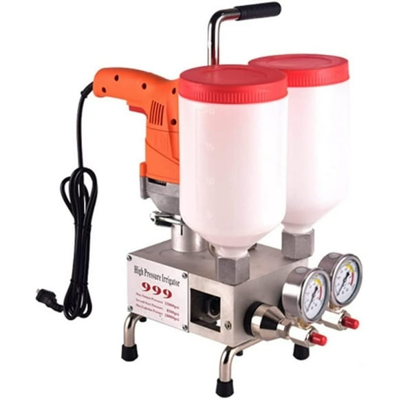 High Pressure Grouting Machine, Grout Injecting Pump, 1100W Polyammonium/Epoxy Resin Grouting Machine Grouting Injection Pump (Color : Orange)