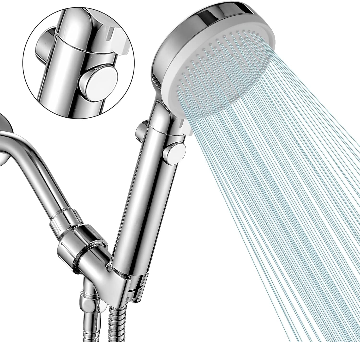 High Pressure Handheld Shower Head with ON/Off Switch 3Modes