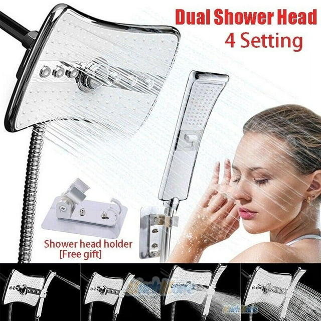 High Pressure Handheld Shower Head & 10" Rainfall Shower Head Combo w