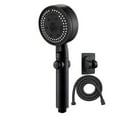 thumbnail image 1 of Shower High Pressure Handheld Showerhead Hard Water High Pressure 8 Spray Modes Handheld Shower For The Elderly With Water Pipe Base One Button Shut Off, Water Saving, Bathroom, Body, Scalp, Hair, 1 of 8