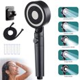 High Pressure Handheld Shower Head with ON/OFF Pause Switch, 5 Spray