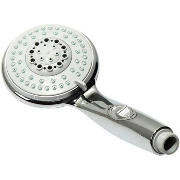 High Pressure Handheld Shower Head with On-Off Pause Switch 5-Settings Water Saving Showerhead Shower, Chrome Finish Bathroom Puppy Shower Accessories