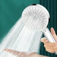 thumbnail image 1 of High Pressure Handheld Shower Head with 5 Spray Modes, Large Panel ABS Showerhead for Low Water Pressure, Easy Install Silver, 1 of 7