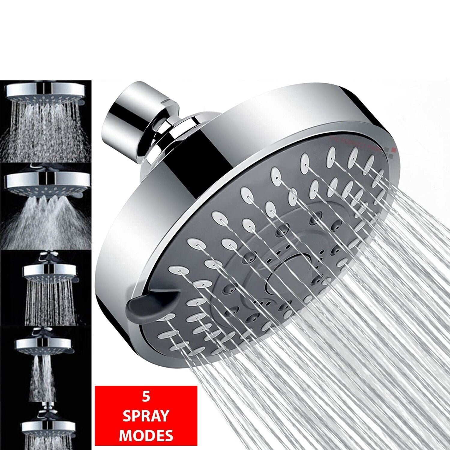 High Pressure Handheld Shower Head with 5 Spray Modes, Self-Cleaning ...