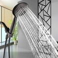 thumbnail image 1 of High Pressure Handheld Shower Head with 60" Stainless Steel Hose and Matching 6 Inch Brass Shower Pipe-Arm Bathroom Rain Shower Arm, 1 of 8