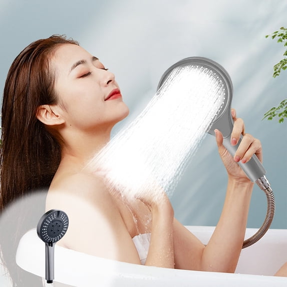 High Pressure Handheld Shower Head with 8 Spray Modes for Low Water Pressure and Family Use