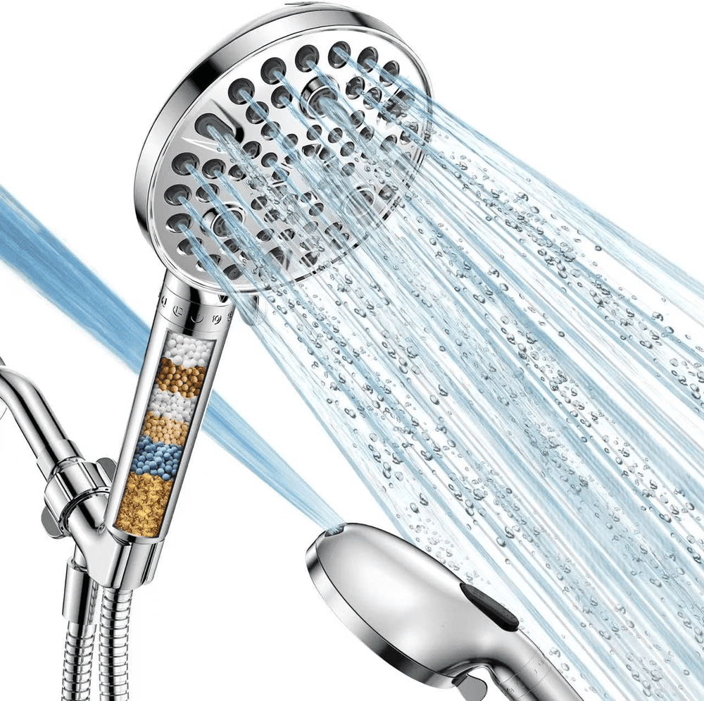 High Pressure Handheld Shower Head with Filter – 10 Spray Modes, Water ...
