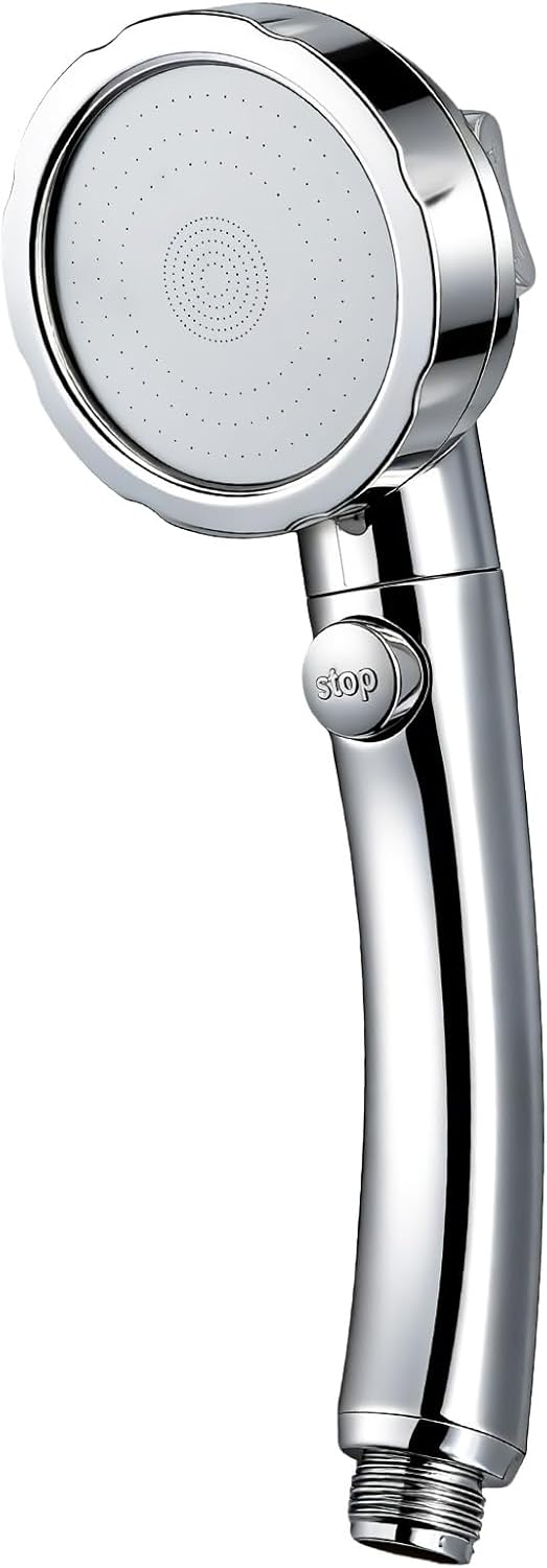 High Pressure Handheld Shower Head with ON/OFF Pause Switch 3 Spray ...